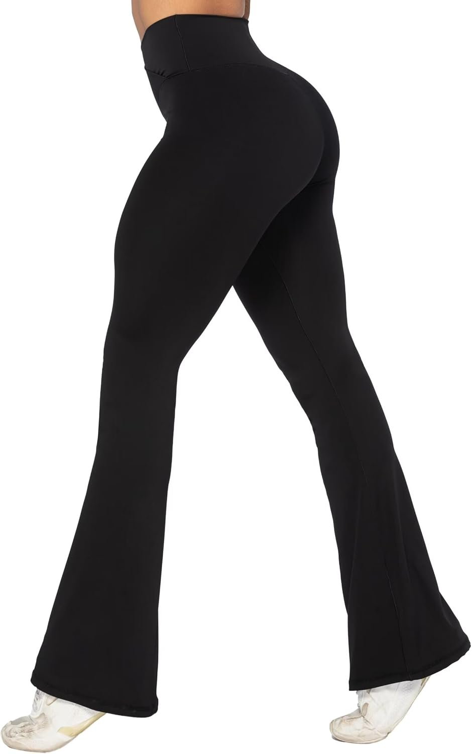 Sunzel Womens Flare Leggings No Front Seam Flare Yoga Pants with Tummy Control Crossover High Waist – 28″ / 30″ / 32″ / 34″