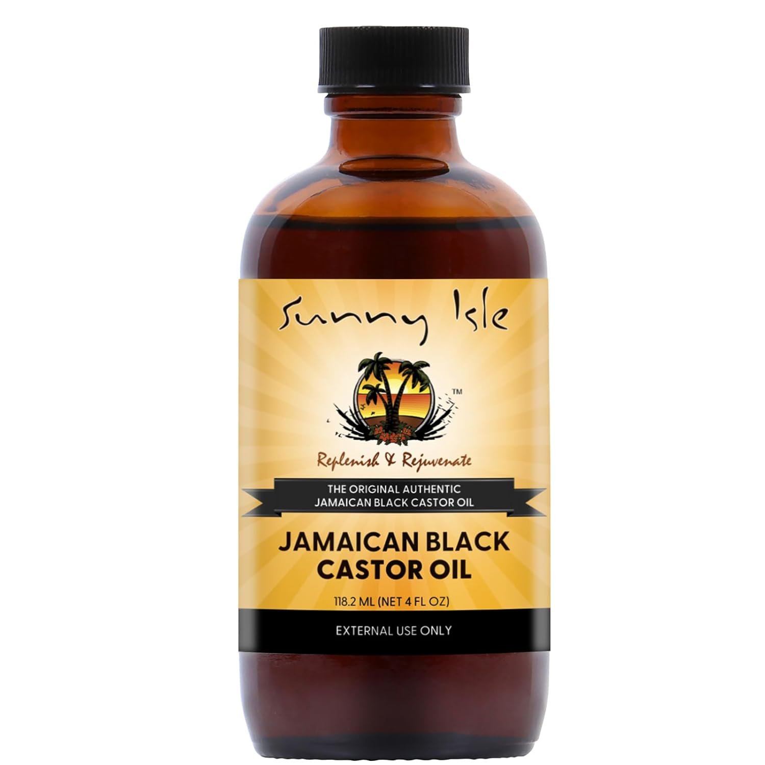 Sunny Isle Jamaican Black Castor Oil 4oz | 100% Natural for Hair, Scalp and Skin Care