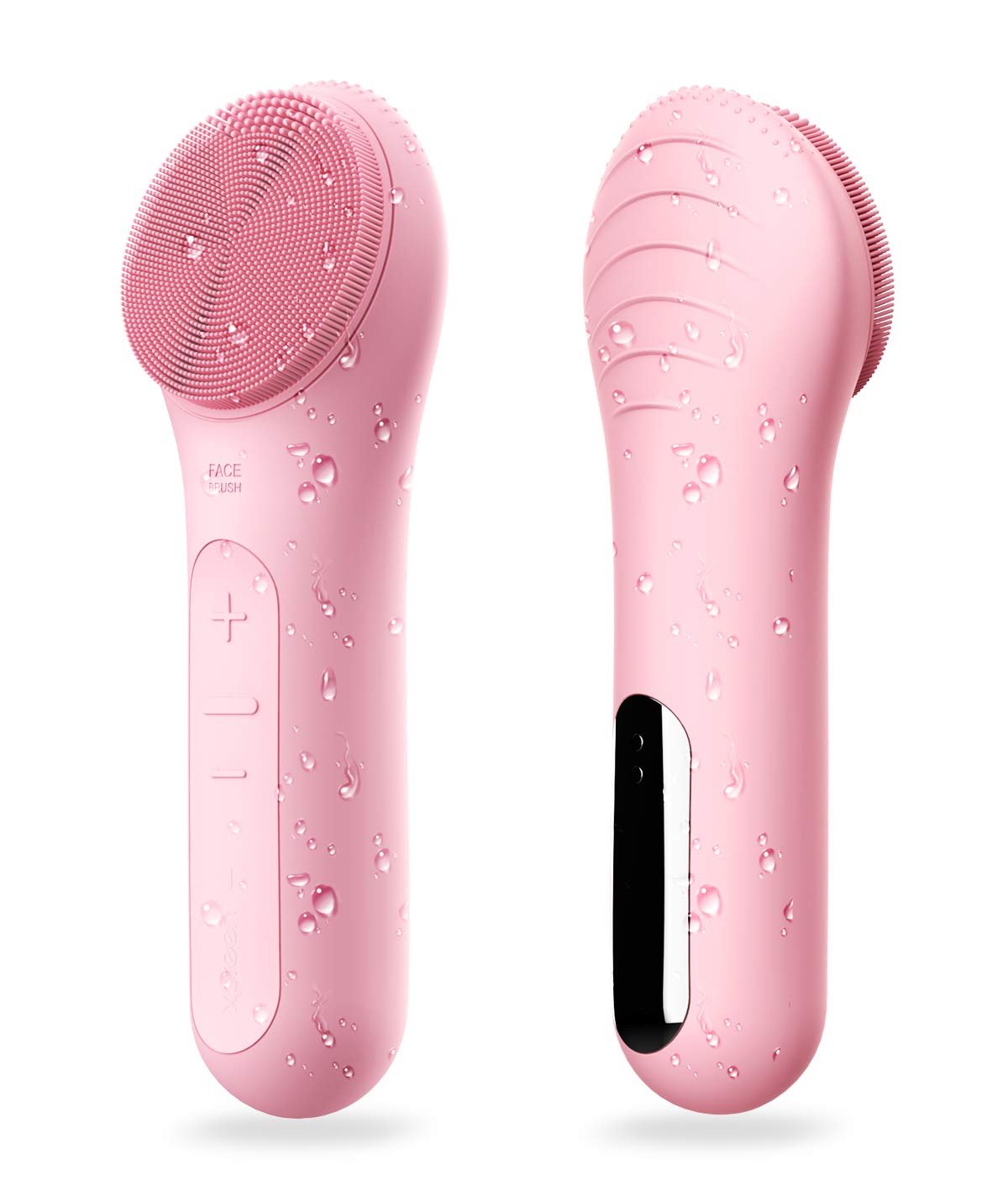 NågraCoola CLIE Facial Cleansing Brush, Waterproof and Rechargeable Electric Face Scrubber for Men & Women, Exfoliating, Massaging, and Cleansing – Pink