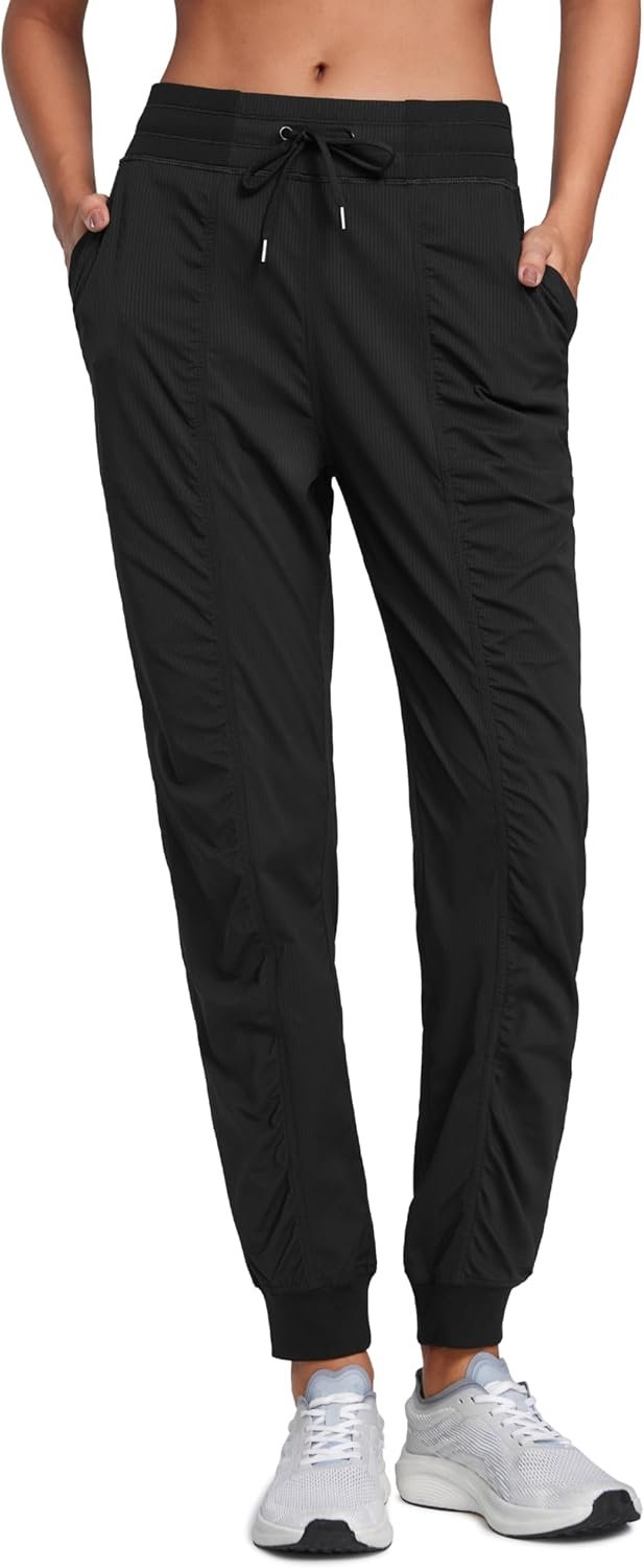 CRZ YOGA Lightweight Workout Joggers for Women 26″/28.5″/30.5″ – Outdoor Running Casual Pants with Pockets