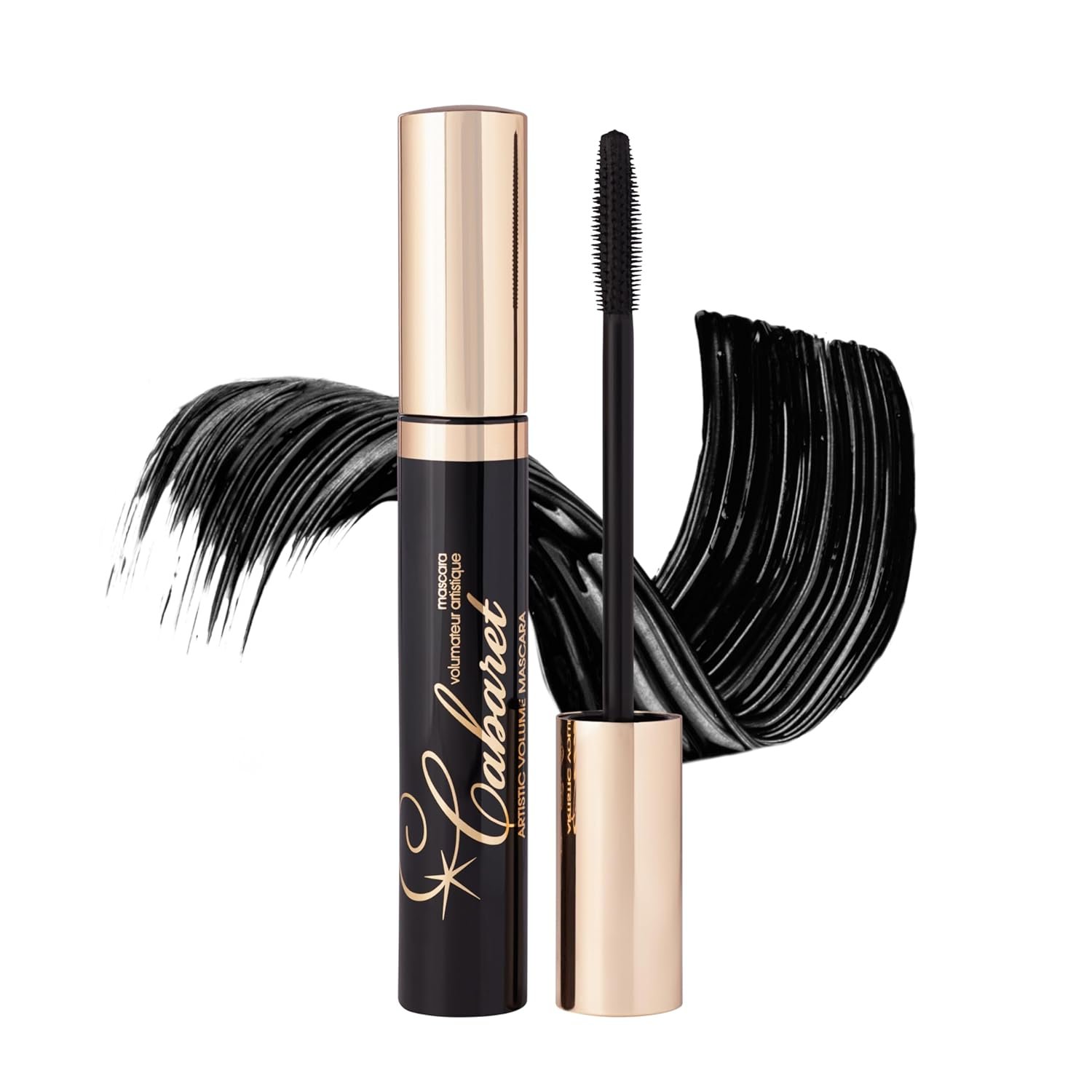 Vivienne Sabó Classic Mascara Cabaret – Volume and Length Mascara for Defined Everyday Lashes, Clean, Smudge-Resistant, Cruelty-Free, Blackest Black, Made in Italy, 0.3 fl oz