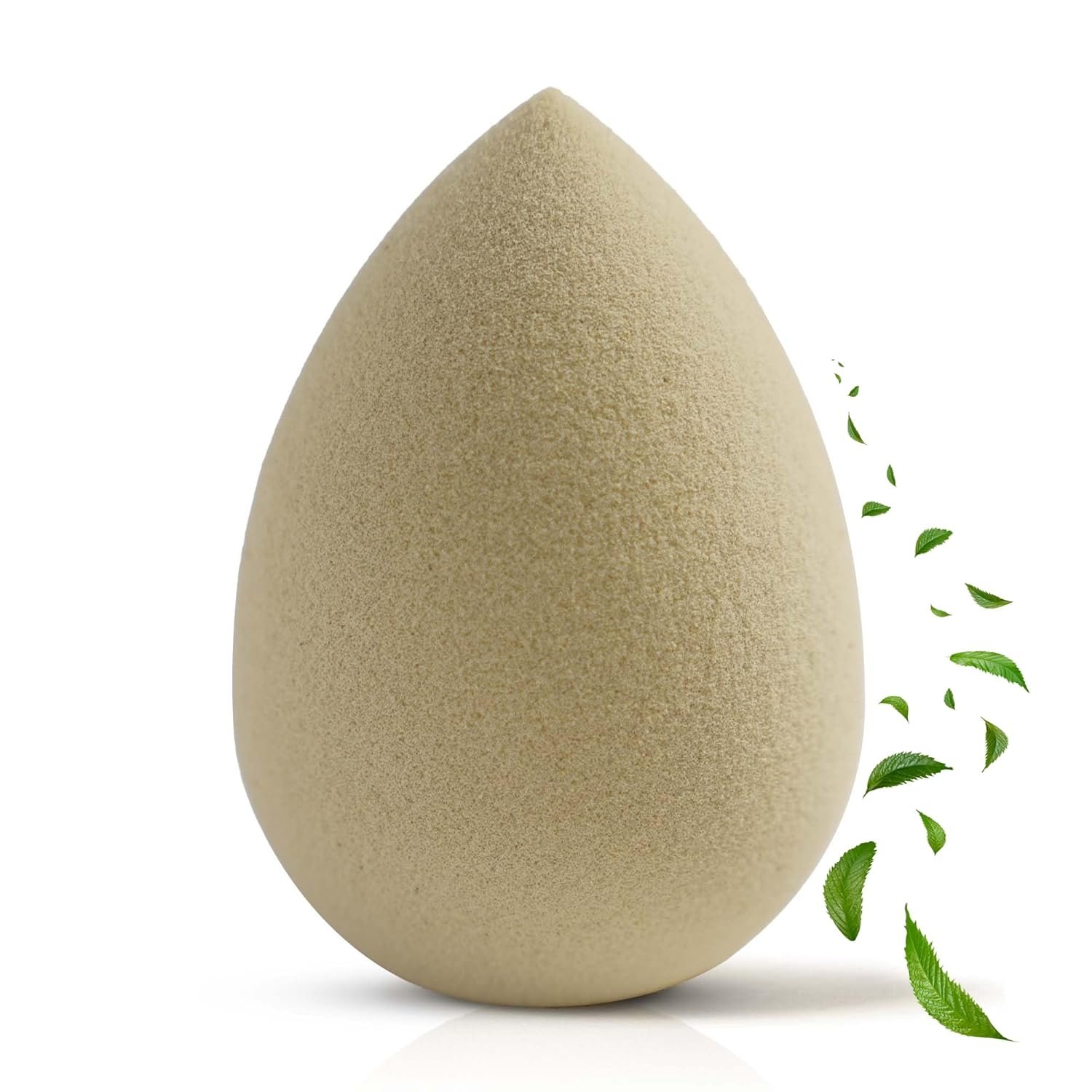 Green Tea Beauty Sponge – Plant-Based, Eco-Friendly, Cruelty-Free, Dye-Free & Latex-Free Blender, Biodegradable & Vegan Makeup Sponge, Makeup Blender, Perfect for Liquid & Powder (1 Count)