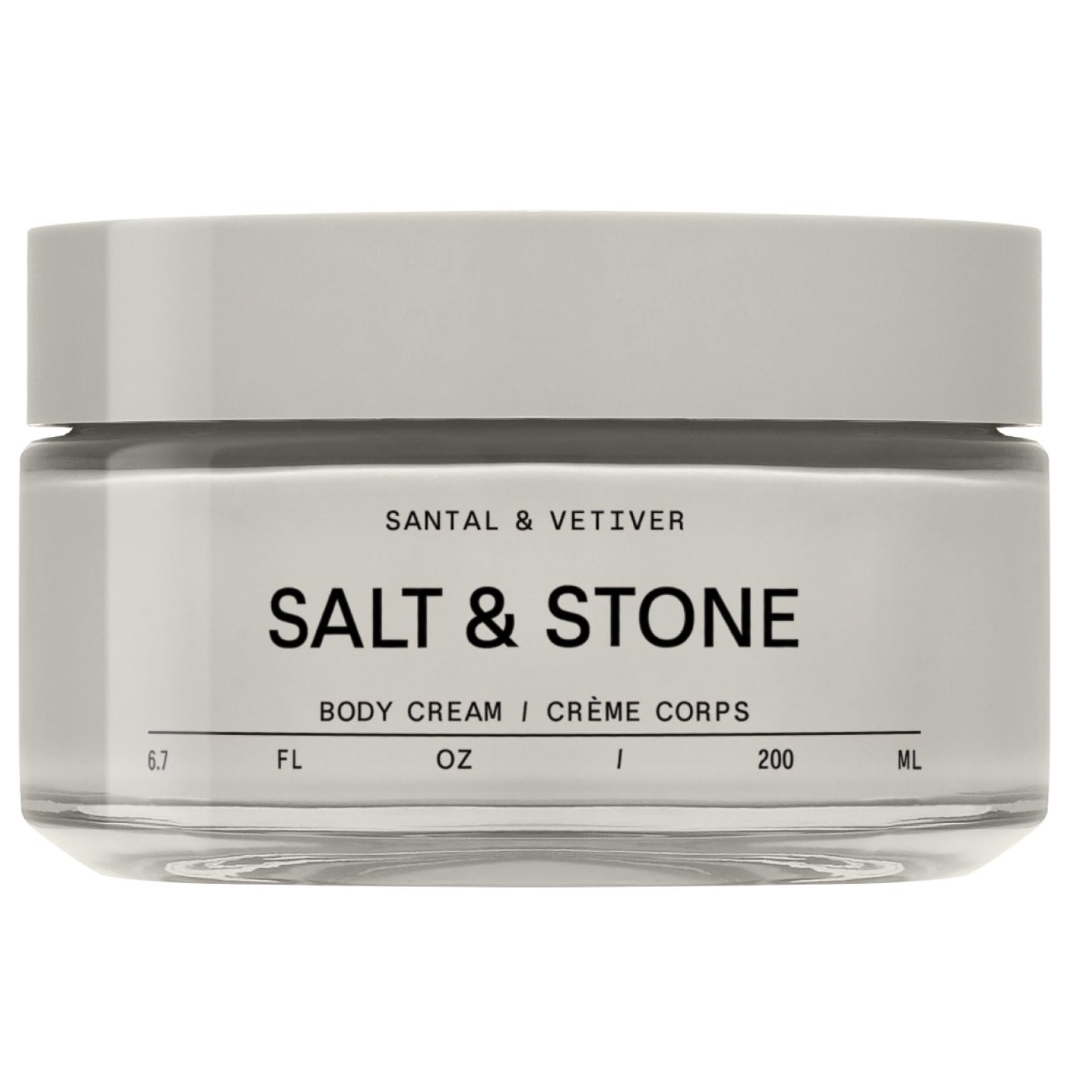 Salt & Stone Body Cream – Santal & Vetiver | Hydrating Formula with Seaweed Extracts, Spirulina & Squalane | Deep Hydration, Skin Barrier Support & Healthy Glow | for all Skin Types (6.7 fl oz)