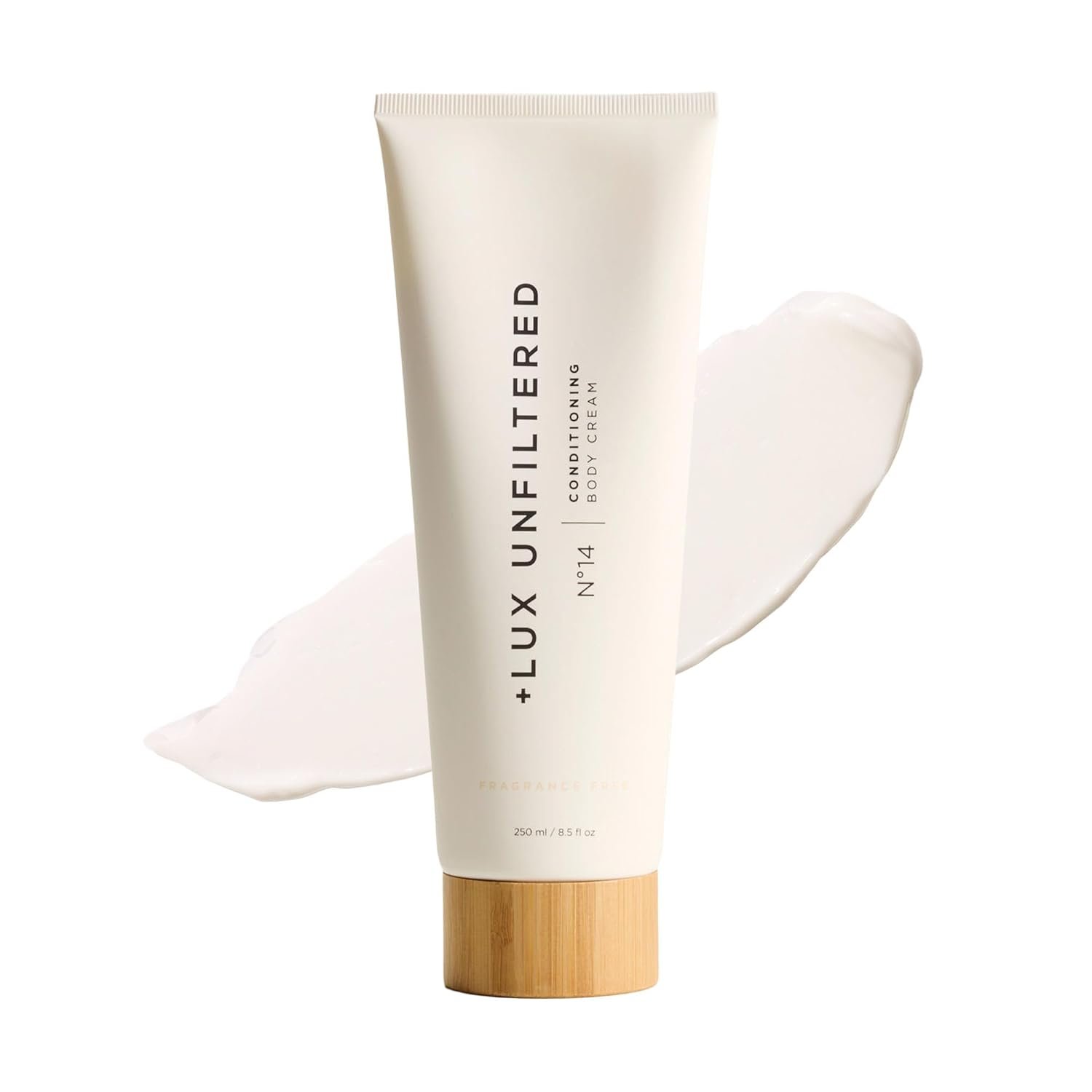 + Lux Unfiltered N°14 Conditioning Body Cream for Women – Moisturizing Body Lotion with Jojoba, Squalane, & Shea Butter – Hydrating, Skincare Grade Ingredients – Vegan & Cruelty Free – Fragrance-Free