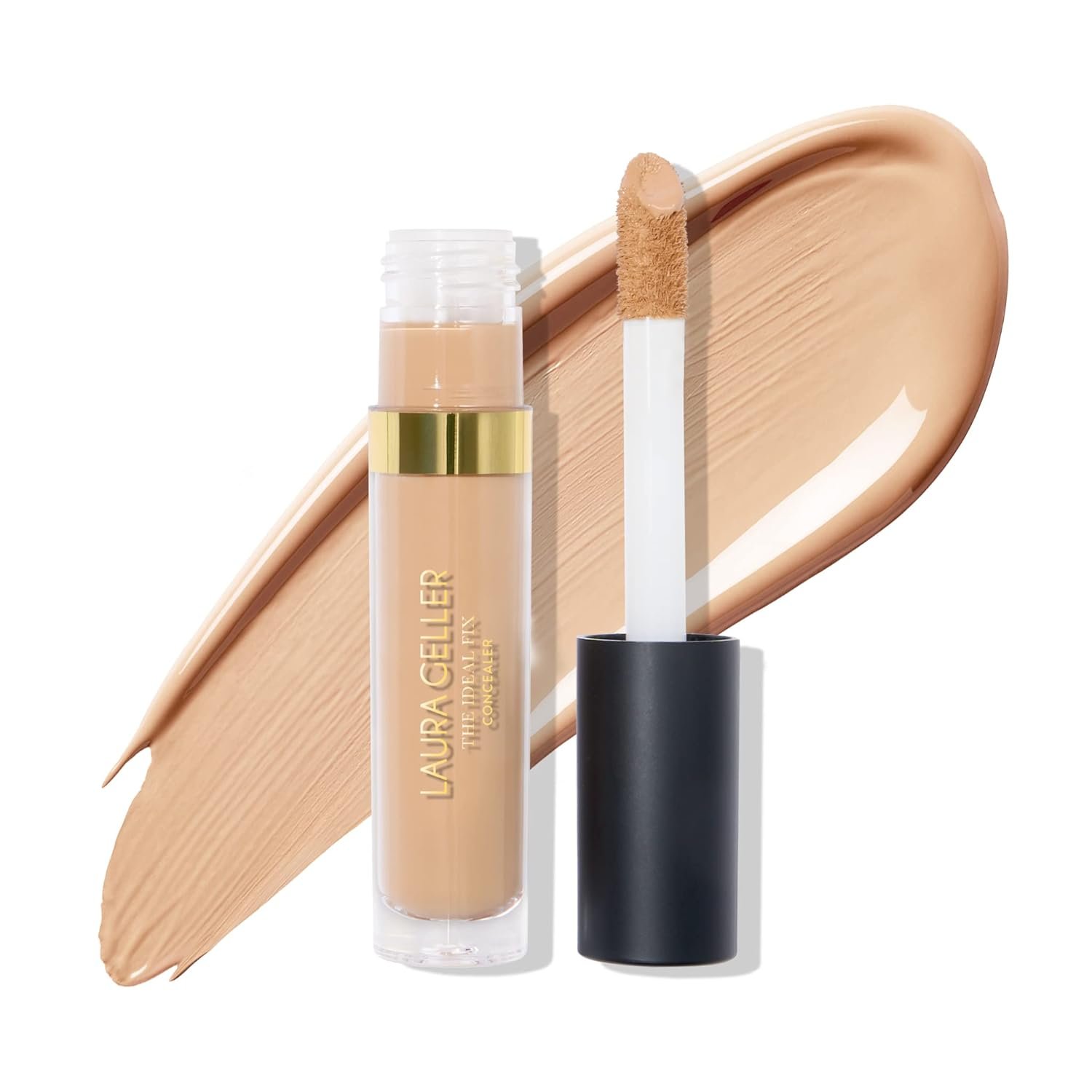 LAURA GELLER NEW YORK The Ideal Fix Concealer – Light – Buildable Medium to Full Coverage Liquid Concealer – Covers Under Eye Dark Circles & Blemishes – Long-Lasting
