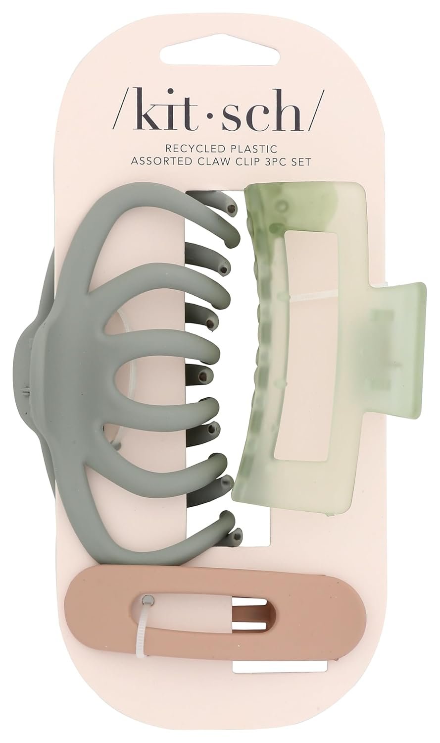 Kitsch Large Assorted Hair Clips for Women, Medium Open Shape Hair Claw Clips for Thick Hair, Flat Lay Hair Clip & Big Octopus Claw Clip for Teen Girls | Ideal Gifts for Women, 3 pcs