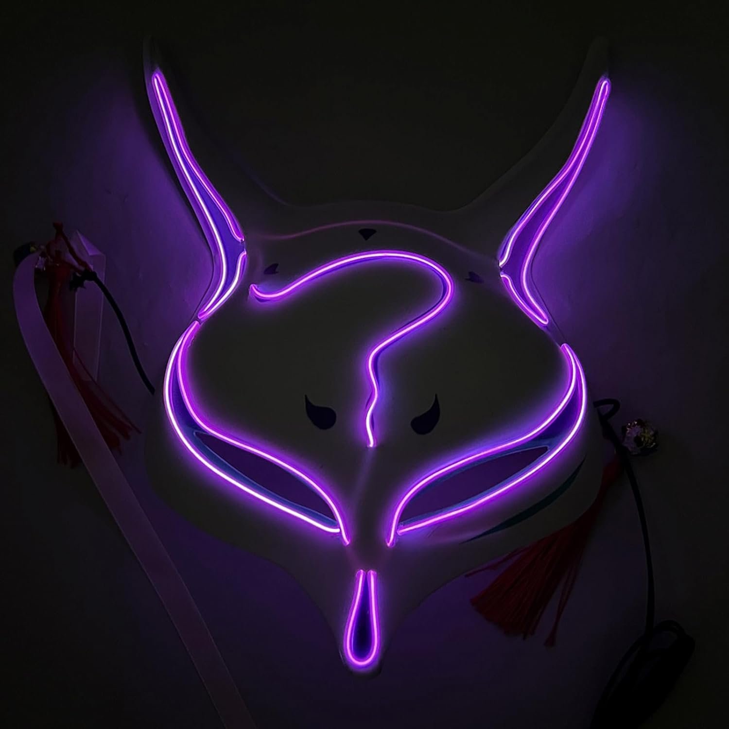 Halloween Fox Purge Mask – LED Light Up Glow Mask for Festival Party Gifts, Kids to Adults