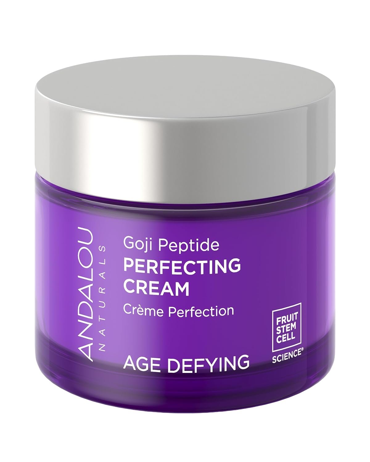 Andalou Naturals Goji Peptide Perfecting Cream – Age Defying Face Moisturizer with Resveratrol, CoQ10 – Supports Skin Collagen and Elastin, Improves Appearance of Wrinkles & Signs of Aging – 1.7 fl oz