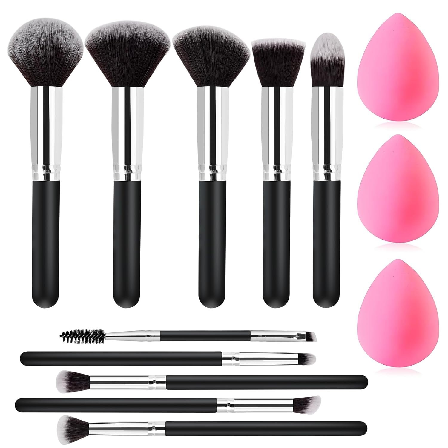 Valentines Day Gifts for Her, Gifts for Women Teen Girls Wife Sister Makeup Brushes Set 13 Pcs Foundation Concealer Blush Sponge Professional Beauty Accessories Birthday Christmas Stocking Stuffers