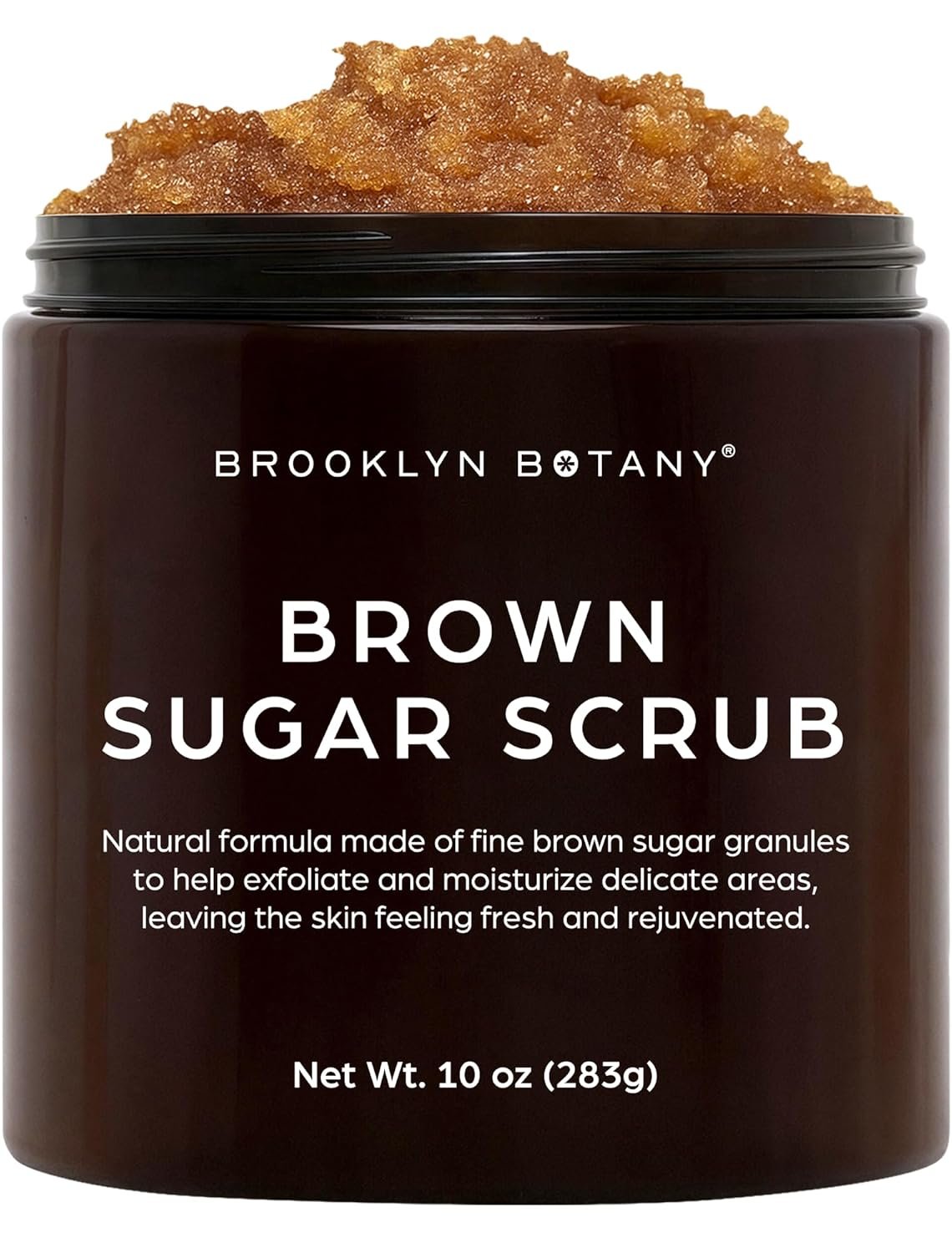 Brooklyn Botany Brown Sugar Body Scrub – Moisturizing and Exfoliating Body, Face, Hand, Foot Scrub – Fights Acne, Fine Lines & Wrinkles, Great Gifts For Women & Men – 10 oz