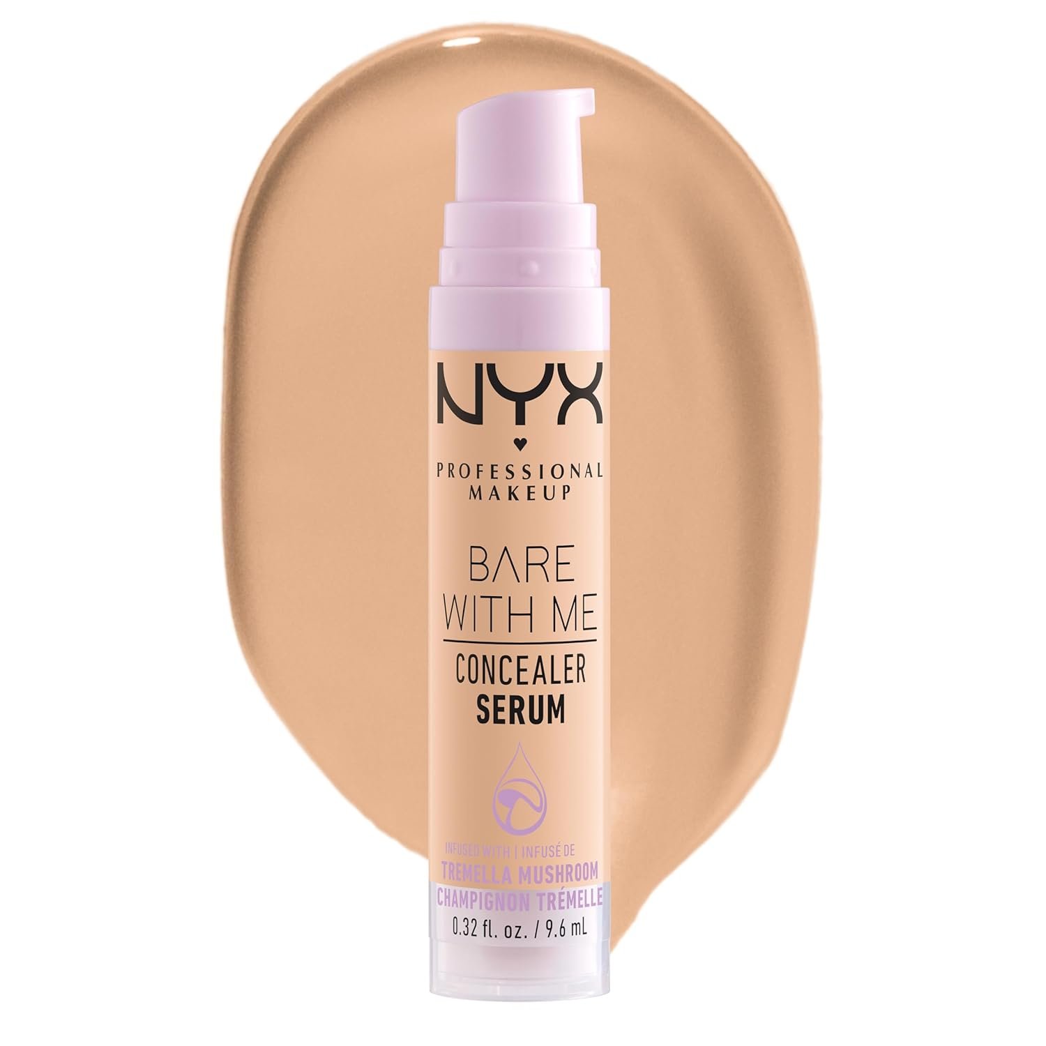 NYX PROFESSIONAL MAKEUP Bare With Me Concealer Serum, Concealer Makeup For Up To 24Hr Hydration – Beige