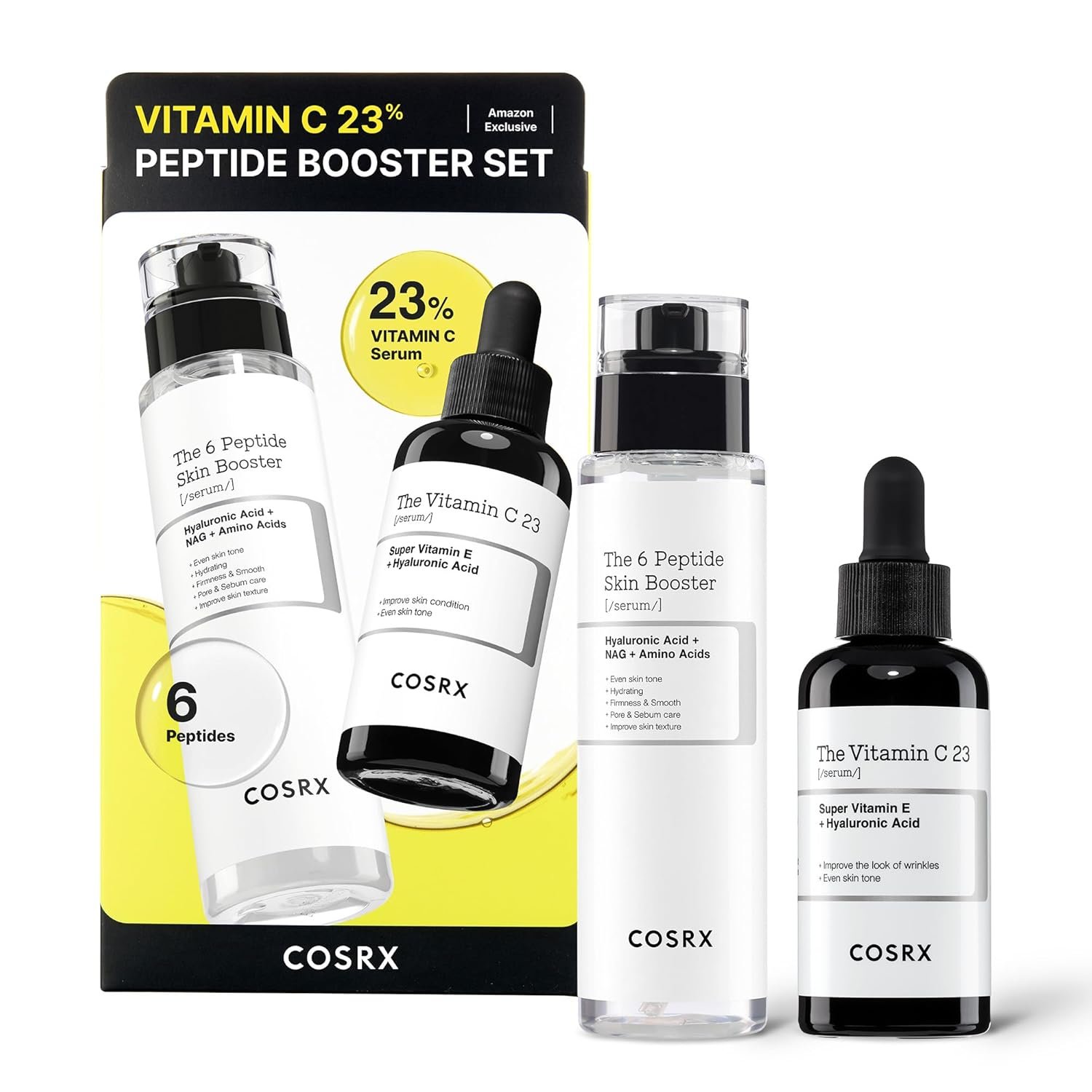 COSRX Vitamin C 23% Peptide Booster Set – Amazon Exclusive – Korean Skin Care, Gift Sets, Vitamin C Serum, Face Serum