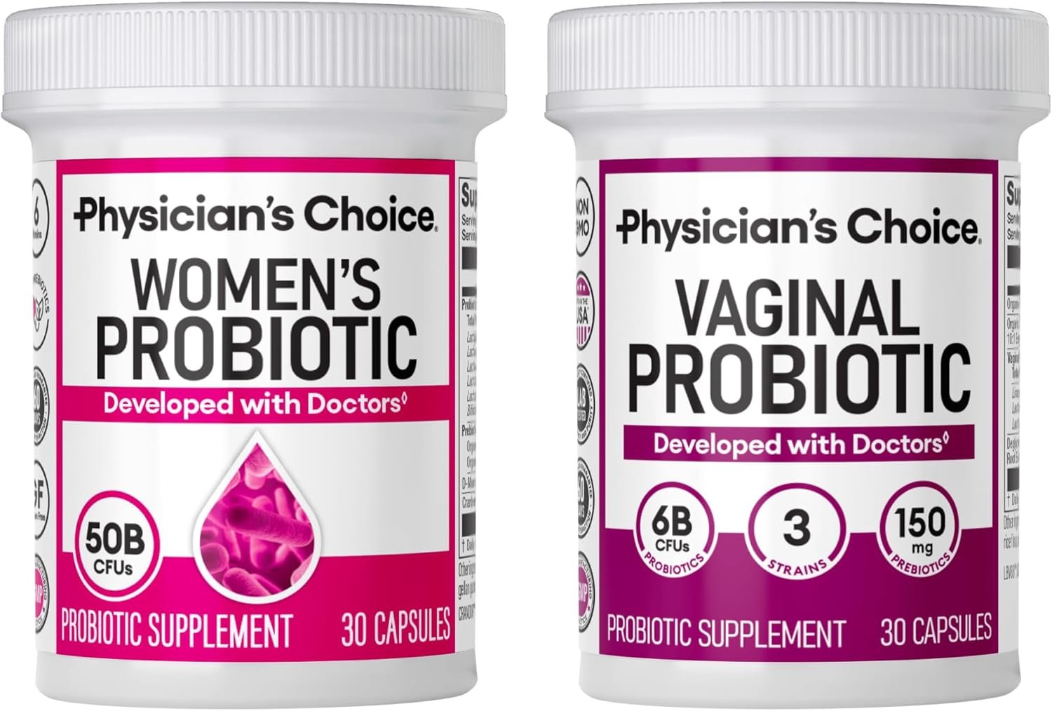Physician’s CHOICE Feminine Power Duo Bundle – Vaginal Probiotic + Womens Probiotic Bundle