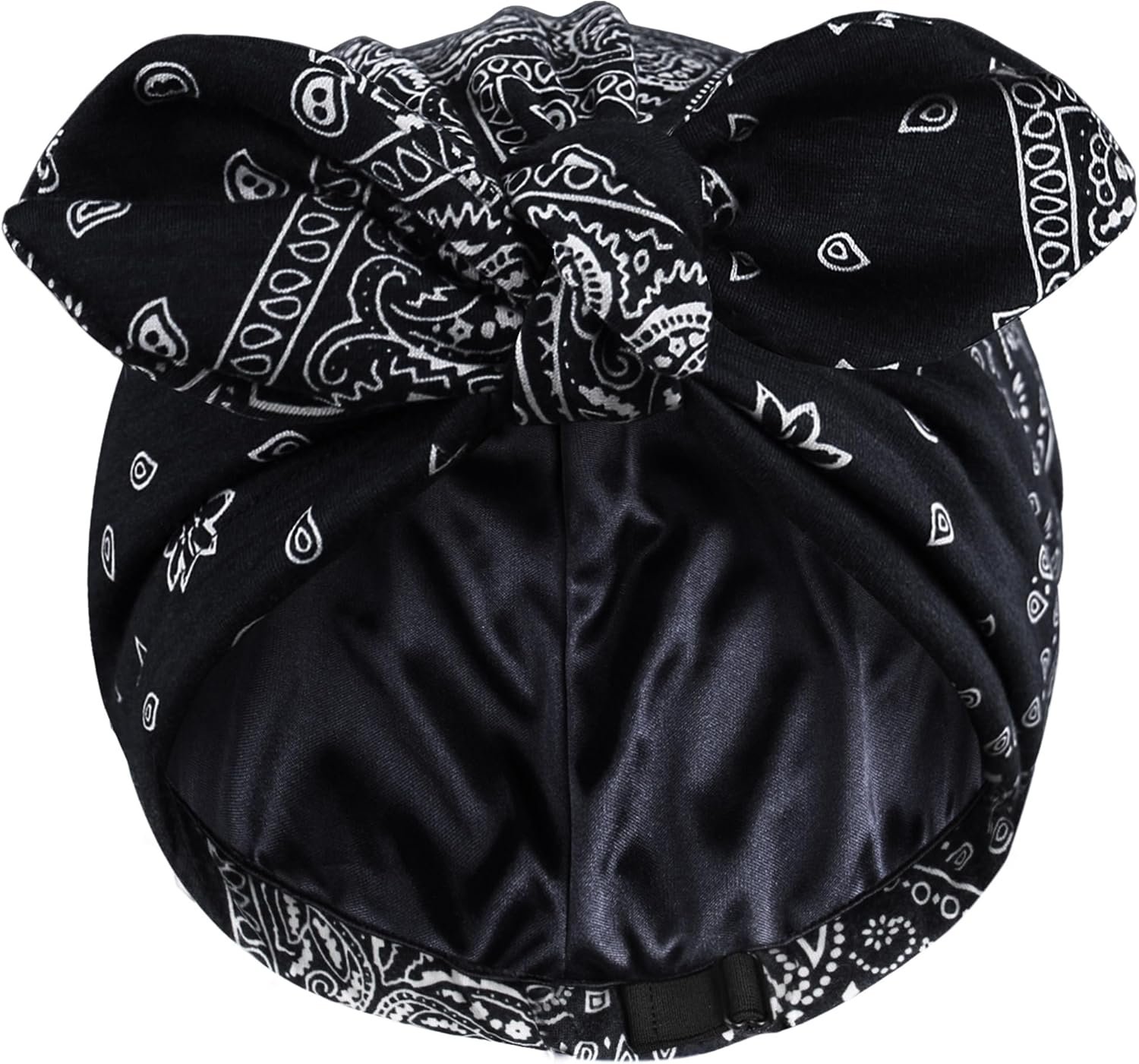 Ababalaya Satin Lined Beanies for Women Chemo Headwear Silky Lined Cotton Sleeping Cap