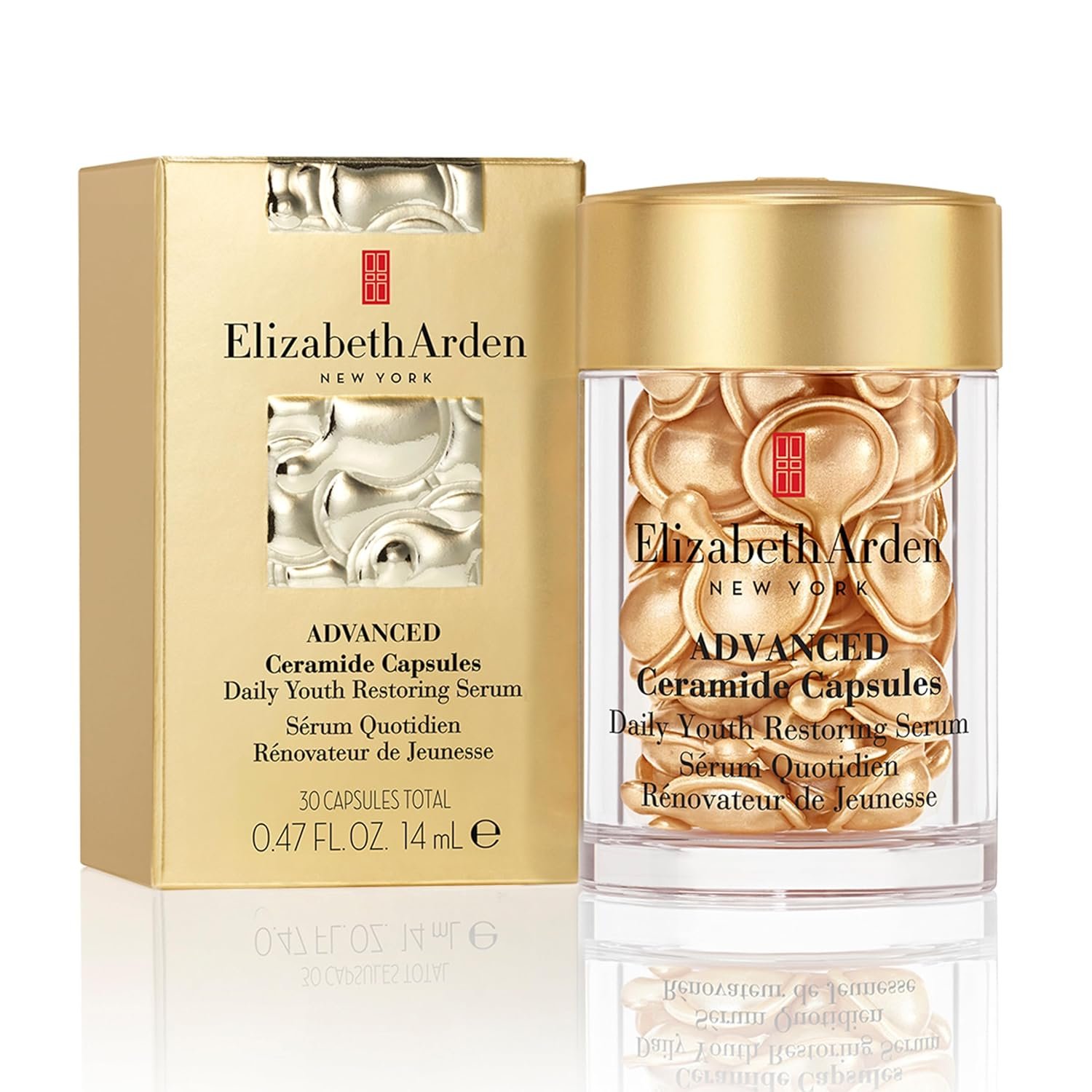 Elizabeth Arden Advanced Ceramide Face Serum Capsules, Anti-Aging Skincare Gift for Women, Fragrance-Free Hydrating Formula for Radiant, Firm Skin