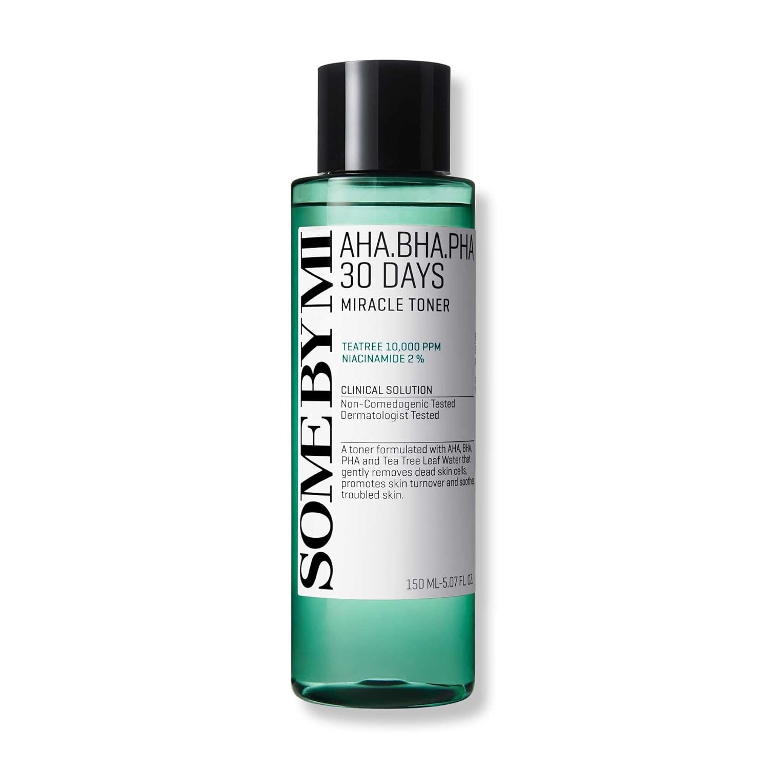 SOME BY MI AHA BHA PHA 30 Days Miracle Toner – 5.07oz, 150ml – Korean Salicylic Acid Exfoliating Face Toner for All Skin Types – Daily Pore Care & Oil Control with 2% Niacinamide – Korean Skin Care
