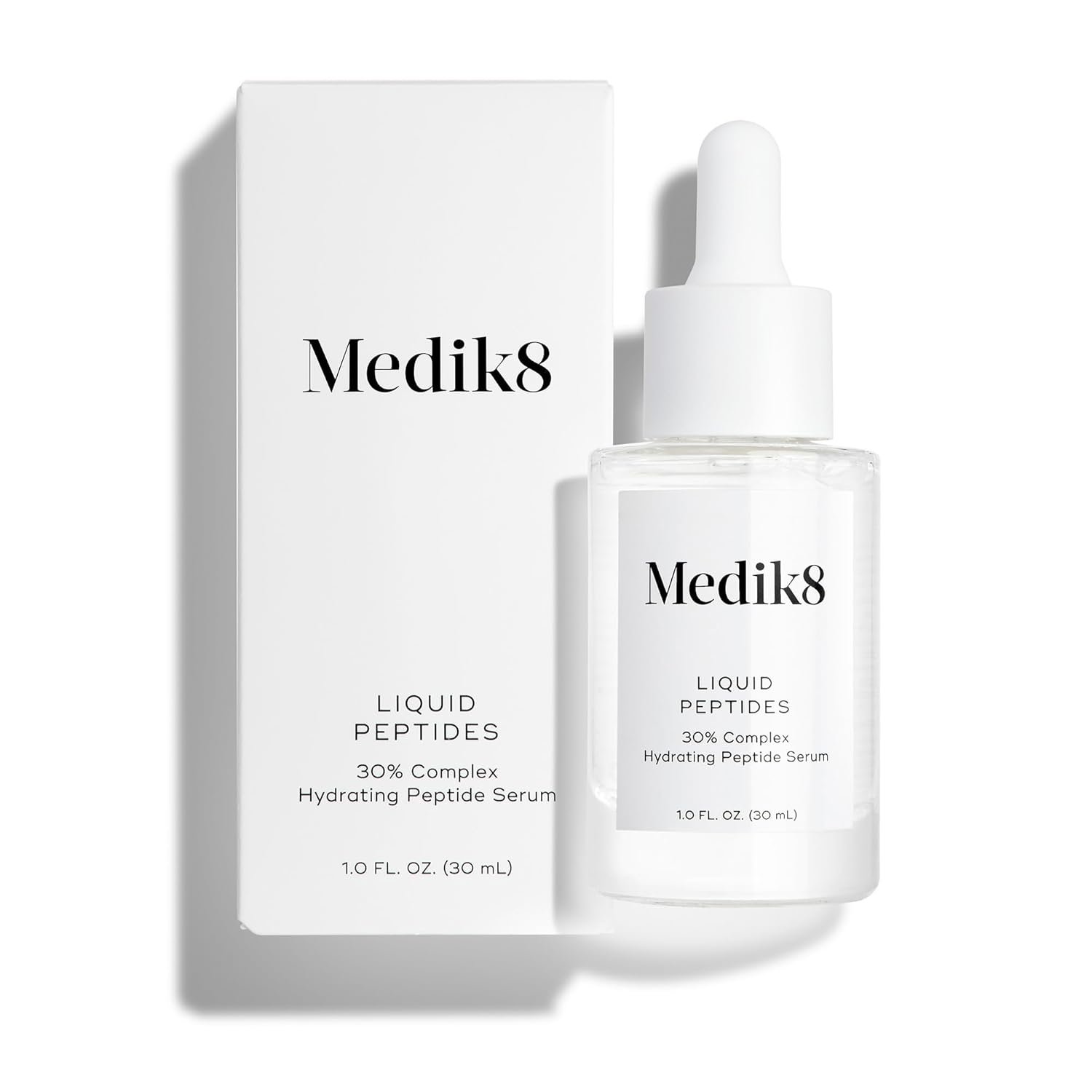 Medik8 Liquid Peptides – Regenerating Multi Peptide Serum – Smooths Wrinkles and Fine Lines – Hydrating, Brightening, Plumping – 1.0 oz