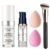 5PCS TLM Colour Changing Foundation Makeup Set Matte Liquid Full Coverage Oil Control Breathable Invisible Cover Concealer Foundation with Face Primer, Foundation Brush, Makeup Sponge