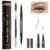 Eyebrow Pen, Soleira Waterproof Eyebrow Pencil with 4 Tip Microblading Eyebrow Pen and Dual-ended Eyebrows Brush, for Natural-Looking Brows, Long-Lasting, Blonde