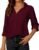 YAMANMAN Womens Button Down Shirt Long Sleeve Classic Collared Tops Work Office Casual Chiffon Blouse
