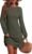 Dokotoo Dresses for Women Crew Neck Long Sleeve A Line Shift Dress Solid Color Loose Fit Mini Dress