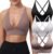 Evercute Women’s Sports Bras 3/4 Pack Adjustable Deep V Neck Bras Wireless Spaghetti Strap Criss Cross Padded Low Support Bra