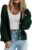 PRETTYGARDEN Women’s Chunky Knit Open Front Sweater Long Sleeve Button Loose Short Cardigan Outerwear Coats