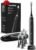 Aquasonic Black Series Ultra Whitening Toothbrush – ADA Accepted Electric Toothbrush- 8 Brush Heads & Travel Case – 40,000 VPM Electric Motor & Wireless Charging – 4 Modes w Smart Timer