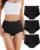 TANSTC Period Underwear for Women Heavy Flow Leakproof Panties Soft Fit Teens High Waisted Menstrual Panties-3 Pack