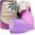 EcoBlossom Reusable Menstrual Cup Set – The Most Reliable Medical Grade Silicone Period Cups – Comfortably use for 12 Hours (2 Small Cups)