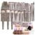 MAANGE Makeup Brushes 51 Pcs Makeup Kit, Multi-functional Makeup Tool Set with Makeup Brush Foundation Brush Make up Brushes Set Bag (Champagne)