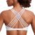 CRZ YOGA Naked Feeling Strappy Sports Bras for Women – Criss Cross Back Wireless Padded Cami Yoga Workout Top