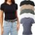 CE’ CERDR 3/5 Pack Womens T Shirts Crew Neck Short Sleeve Shirts for Women Casual Basic Fitted Stretchy Tee Tops