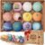 CalmNfiz Bath Bombs for Women, 12 PCS Bath Set, Natural Bubble Bathbombs with Shea Butter, Dry Skin Moisturizing, Present for Christmas, Birthday, Valentine’s Day for Mom, Wife, Her, Girls